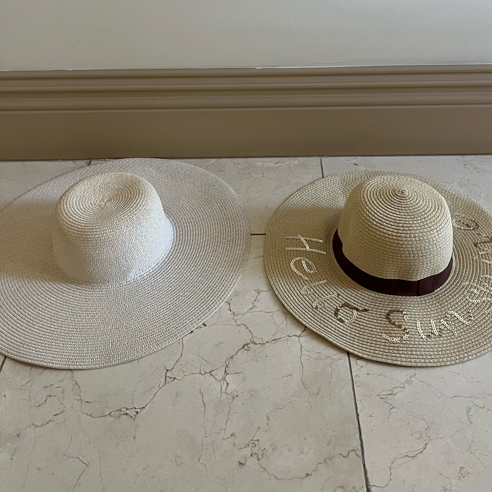 Stylish Cream Sun Hats